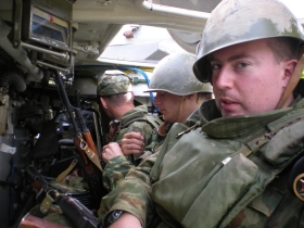 Troops in the fighting compartment