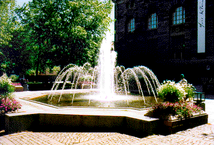 Fountains in an Oslo square